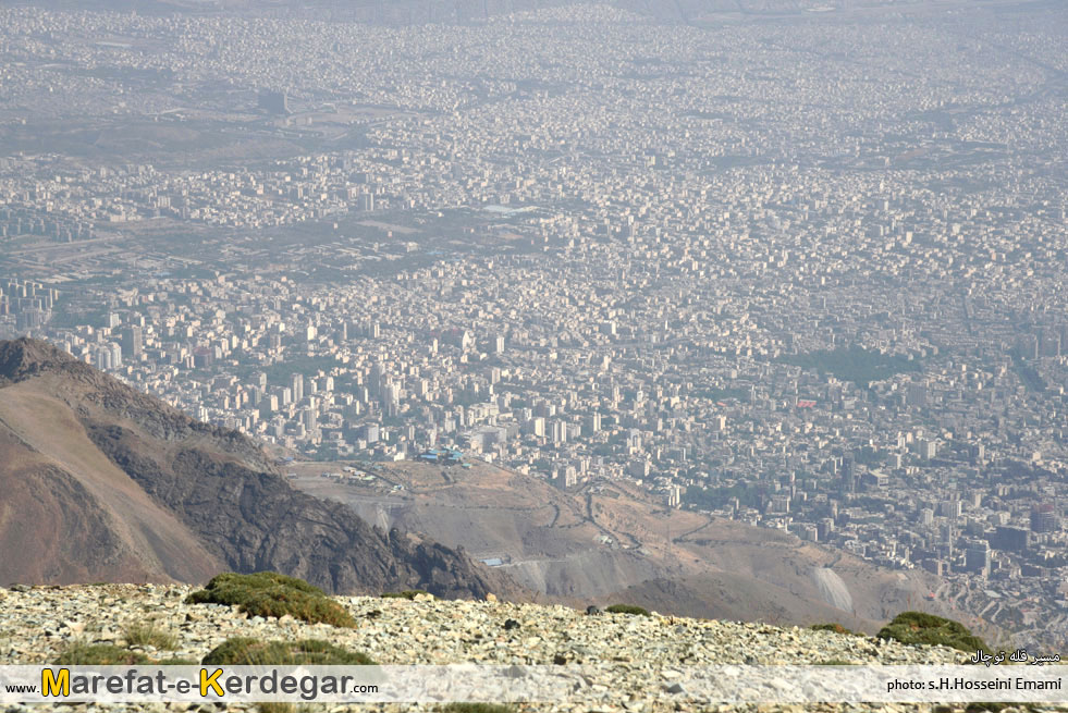 چشم انداز تهران از کوهستان توچال