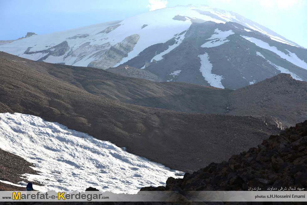 نمای قله دماوند از جبهه شمال شرقی